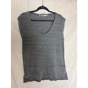 Pam & Gela U Neck Muscle Gray Tee Sz. S